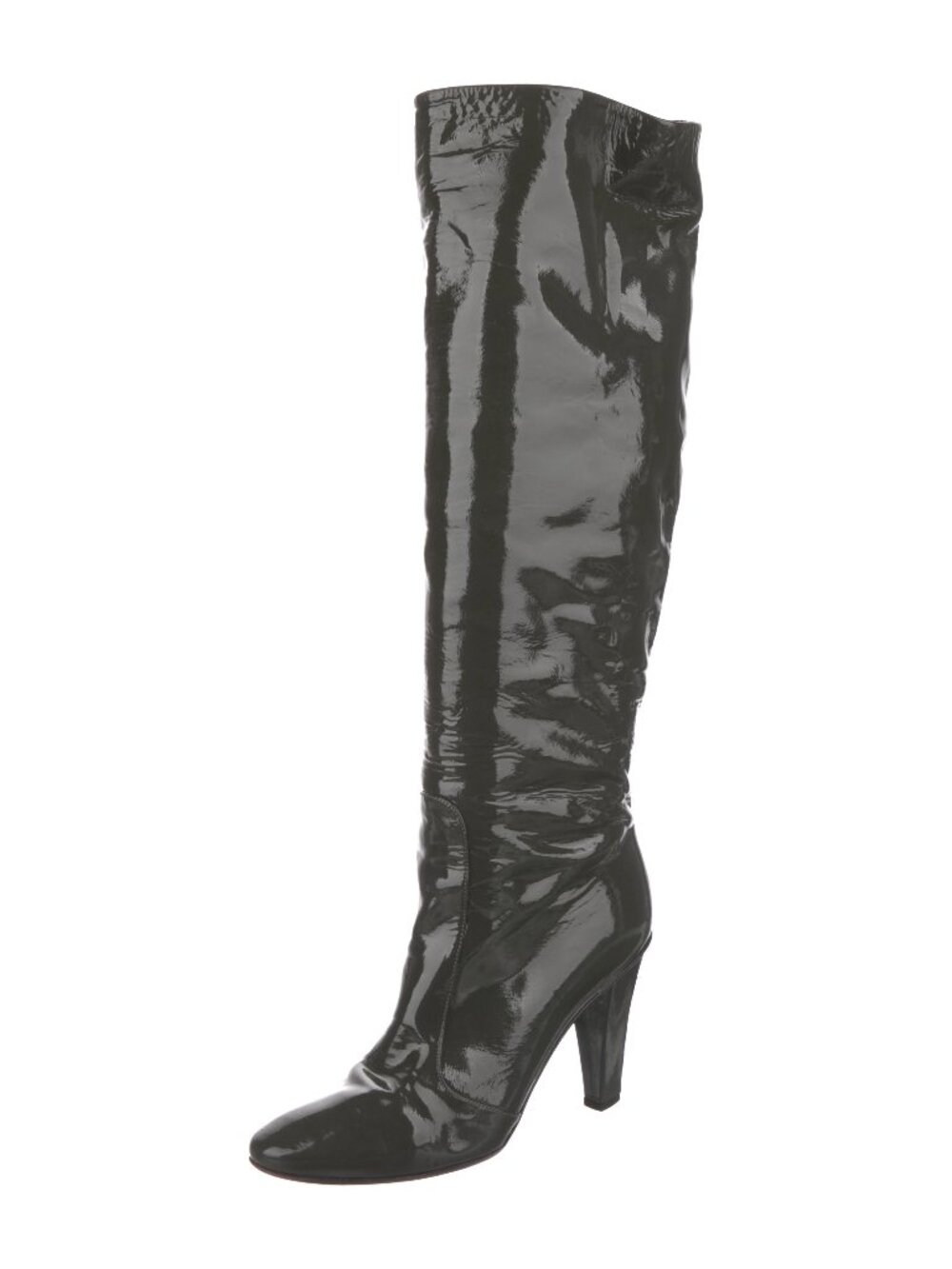 Jimmy Choo Patent Green/Grey Boots